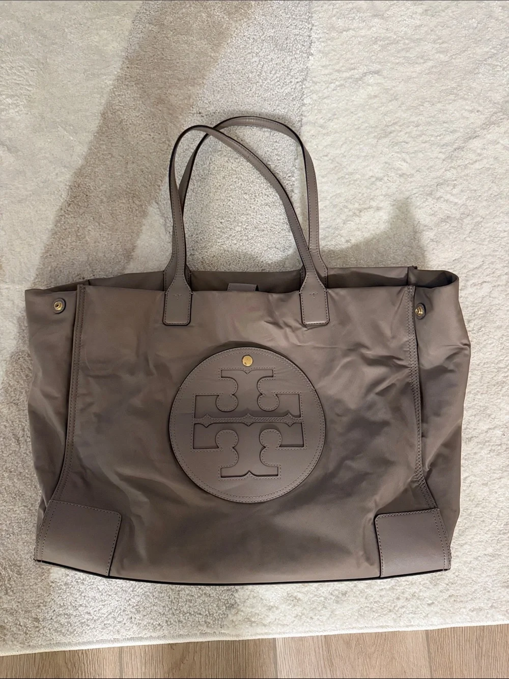 Tory Burch Taupe Nylon Tote